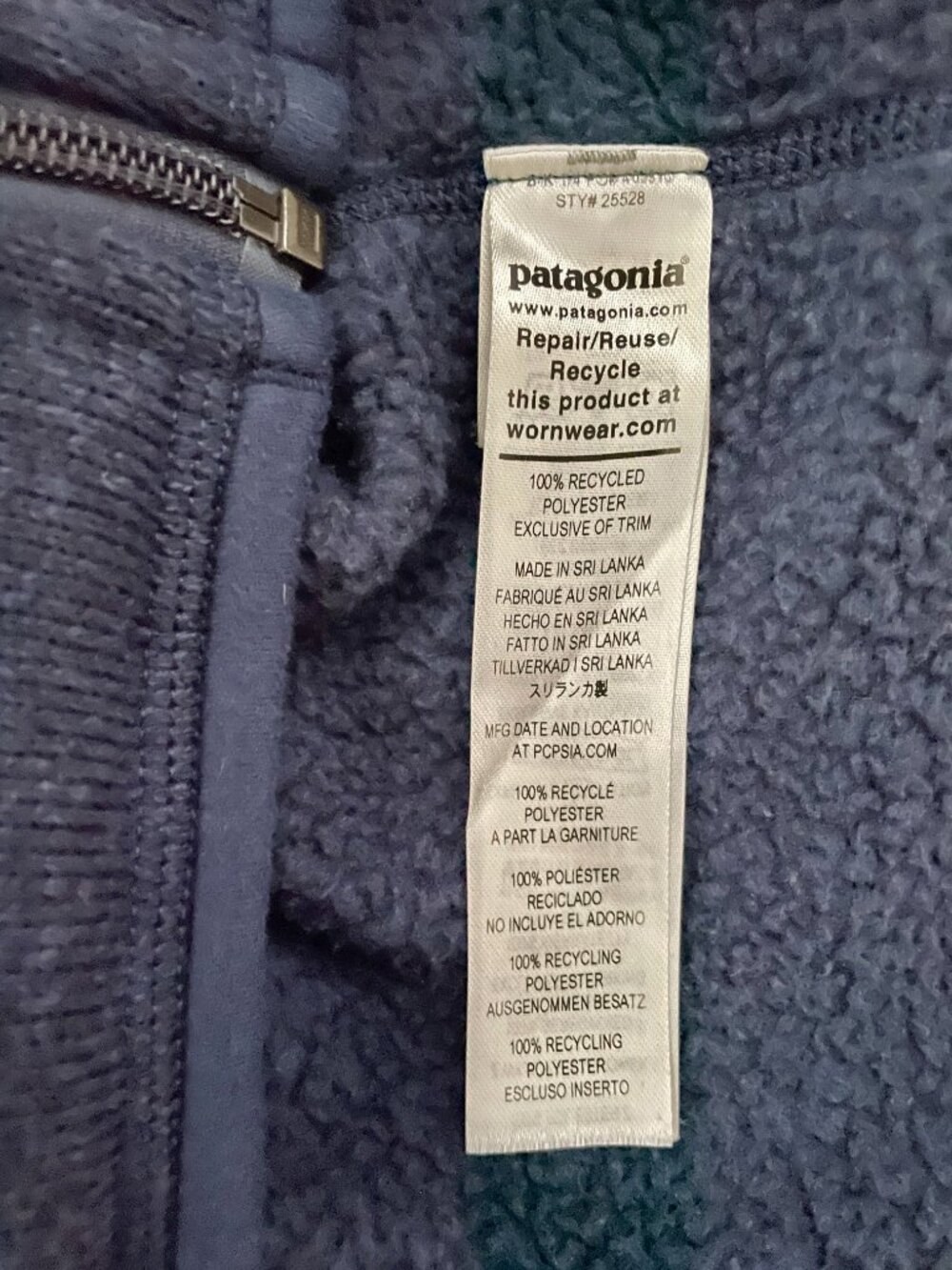 Patagonia Men's Better Sweater® Fleece Jacket Navy Size L - Picture 7 of 7